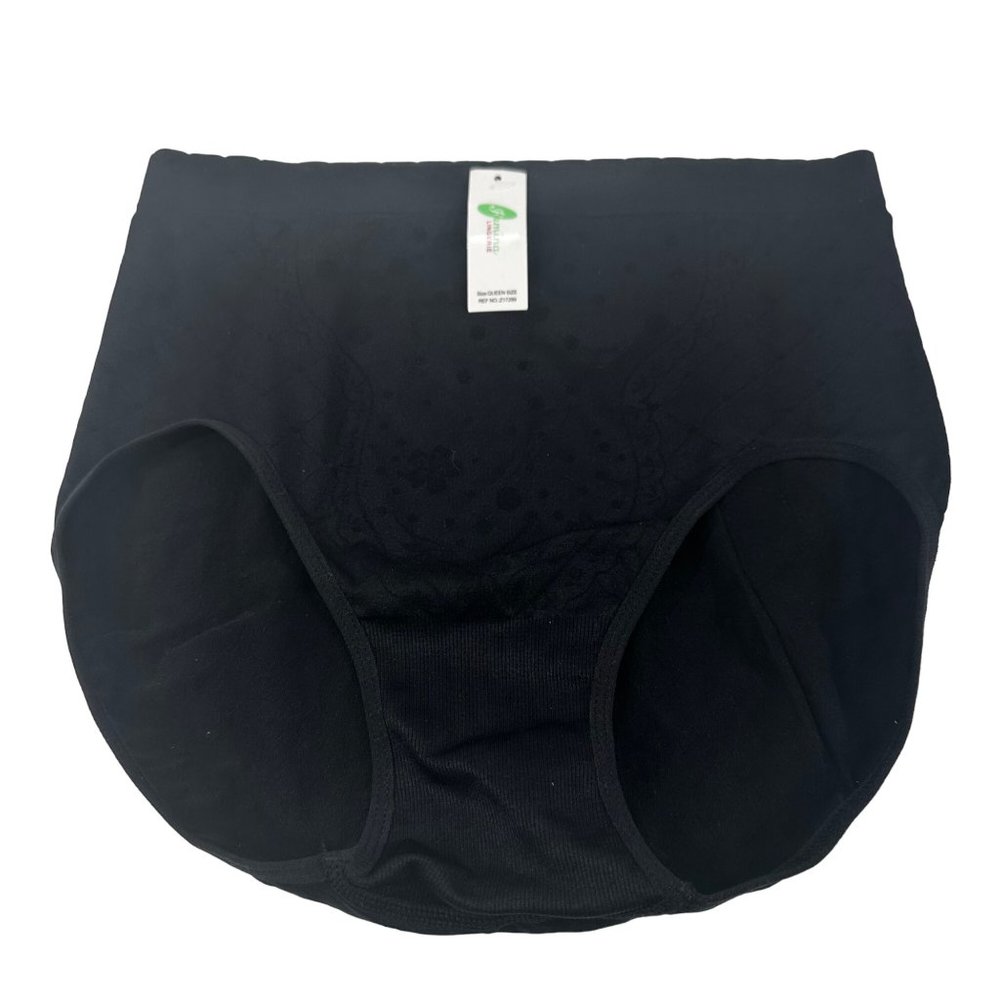 Femina Women's Queen One Size Panty Brief Shaper Black New With Tags